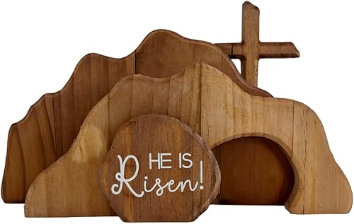 Easter Decoration Easter Nativity Scene Easter Decoration Wooden Jesus Figure Christian Easter Decoration Ore Mountains Wooden Art Picture Decoration Easter Pyramid Table Top Centre Piece Christian