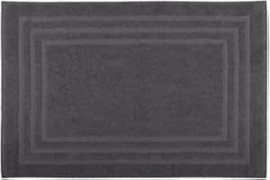 Stof - Tapis de Bain - Taille 45x70 cm - 100% Coton Bio - Couleur Anthracite - Modèle Lagune - Linge pour la Maison - Doux et Confortable - Idéal pour la Salle de Bain