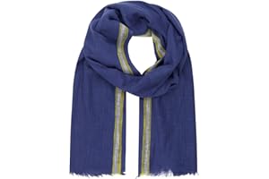 Lindenmann Men's Scarf / 55% Cotton, 45% Viscose Scarf, blue