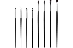 PTWOLA 8 Stück Lidschatten Pinselset Augen Makeup Blender Pinsel Eyelinerpinsel Augenbrauenpinsel Wischpinsel für Lidschatten Augenbrauen Eyeliner