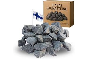 DOUBLEYOU GEOVLIES & BAUSTOFFE DIABAS - Piedras para sauna prelavadas, resistentes al calor, grano 50-80 mm (10 kg)
