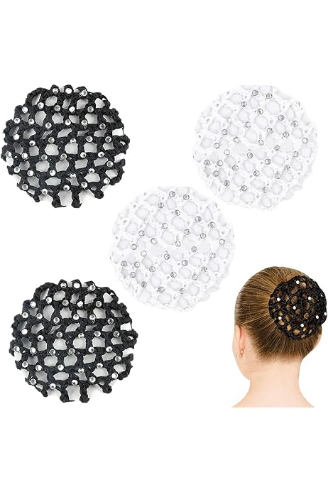 Unsichtbares Haarnetz-Set - 20 Netze + 40 U-Nadeln, Elastisch, Für Dutt & Hochsteckfrisuren