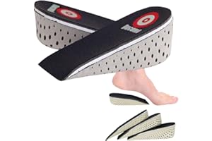 Ducomi Invisible Hauteur Augmentation Demi Semelles, Respirable Ascenseur Plus EVA Semelle pour Améliorer Votre Confiance, Flexible et Unisexe