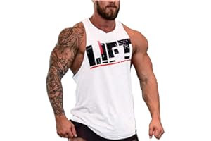 COWBI Camiseta de Tirantes Hombres Deportiva Culturismo Fitness Tank Top sSport Sin Mangas T-Shirt