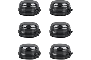 MUYAPAY 6 Pièces Cache Bouton cuisinière, Protection Gaziniere, Bouton de Sécurité Four, Gaz Couverture de Bouton, Protection Bouton Cuisinière, pour Protection Serrures Bébé Cuisine Sécurité (Noir)