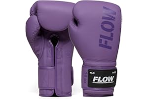 FLOW FIGHTGEAR Flow Challenge Gants de Boxe en Cuir veritable, Sparring et entraînement, Muay Thai, Kick-Boxing, MMA, Arts Martiaux, Hommes et Femmes