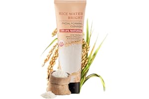MRCUVARYAS Rice Water Face Wash – Pulizia del viso con riso – Schiuma detergente viso – Detergente in schiuma naturale – Pulitore viso idratante – Pulizia profonda dei pori