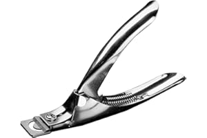 SN Nageldesign Profi Tip Cutter Silber Chrome Nagelknipser Konturnagelknipser hochwertig zum Kürzen, Schneiden von Kunstnägel Nageltips Artificial False Nail Clipper Tips künstliche Fingernägel