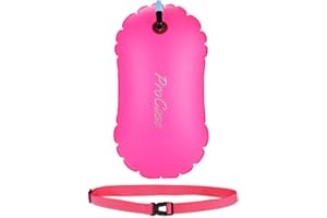 ProCase Boya de Natación para Aguas Abiertas, Flotadora de Color Llamativo para Nadar, con Cinturón Ajustable para Nadador, Triatleta, Kayakista, Buceador y Entrenamiento de Natación Segura