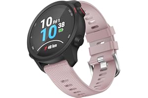 OVERSTEP Kompatibles Vivoactive 3-Armband, 20 mm, Weiches Silikon, Ersatzarmband für Venu Sq/Galaxy Active 2/Forerunner 245/645 Music/Vivomove HR