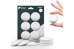 shinfly Białe samoprzylepne stopery do drzwi – 6 sztuk gumowych odbojników ściennych, 40 x 8 mm – ochrona klamek, drzwi i ścian – idealne do sypialni, łazienki i kuchni