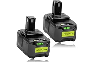 Goodexo 2 Pièces Batterie Rechargeable 5.0 Ah Remplacement pour Ryobi Batterie 18V P108 P104P 107 P105 P103 P107 pour Ryobi 18V Batterie Rechargeable Outils sans Fil