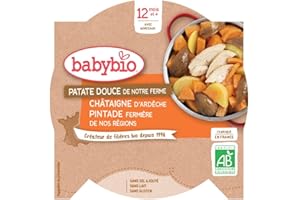 Babybio patate douce de notre ferme châtaigne d'Ardèche pintade 230g