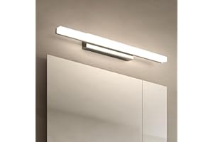 Yafido Aplique Espejo Baño Interior LED 9W luz Baño Lámpara de Pared Espejo Iluminación para Maquillaje Blanco Neutro 4000K 800LM 40CM No-regulable