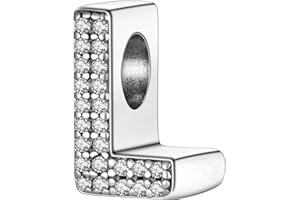 MULA Charme Lettre de L'alphabet Argent Sterling 925 Avec 5A Zircone Femmes Perles Charm Compatible Pour European Bracelet Meilleur Cadeau Pour Femmes Filles