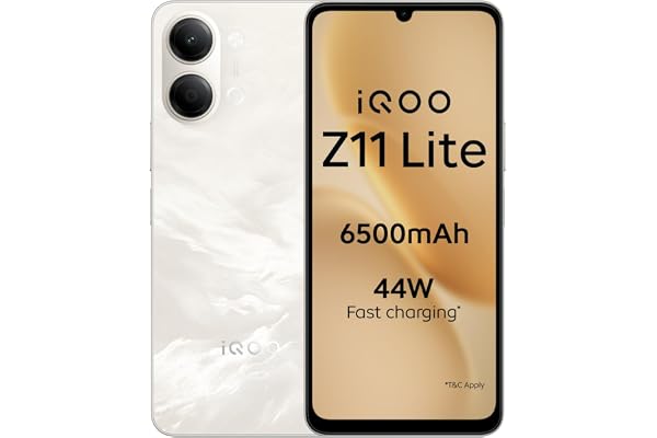 iQOO Z11 Lite 44W 5G (Solar Flame, 4GB RAM, 64GB Storage)