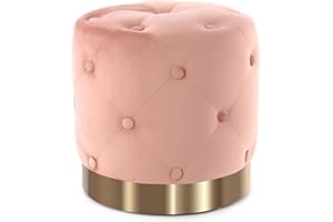 ‎QIYANO Qiyano Sitzbank Polsterbank gesteppt Hocker Samt Schminktisch Deko Rosa