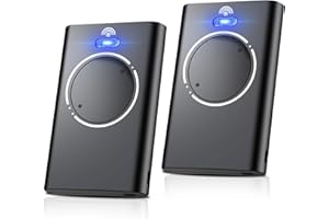 Effdrdfs 868 MHz Mando a Distancia Para Puerta de Garaje, Mando a Distancia de 2 Canales, Compatible con XT2 868 SLH LR, XT4 868 SLH LR, Código de Desplazamiento, Color Negro, 2 Unidades