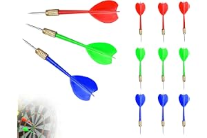 Lhbwhiz Set med 9 Dartpil, Professionella Dartpil med Stålspets och Metallspets, Används för Temafester, Födelsedagar, Karnev