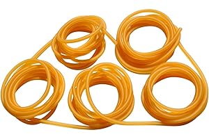 GM&BW 10m o 5m Tirachinas Gomas -Tubo Elástico de Látex Natural con Alargamiento Máximo del 700% - para Hacer Catapulta Profesionales (o Niños) para Cazar o Competicion o Recambio, (10M 2X5mm)