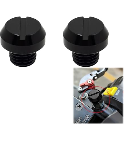 Vis Rétroviseur Moto M10x1.25 - 4Pcs Noir - Bouchon Trou Miroir Universel
