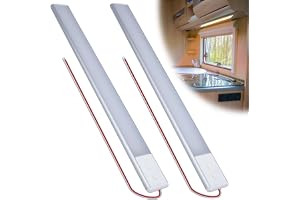 2 stycken LED-lampor husbil, 12 volt husbil LED-belysning, biltakbelysning med minnesbrytare, dimmbar husbilsbelysning LED-li