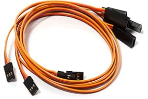 ikarex-shop 5 x Servokabel 50 cm Verlängerungskabel Servoverlngerung Servo JR Stecker Buchse Kabel 5 Stück 500 mm