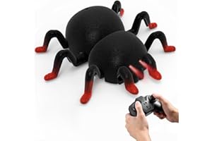 ExKeen Spinne Wandflitzer, Spinne Ferngesteuert, Wiederaufladbar Ferngesteuert an der Wand Spielzeug, mit leuchtenden LED-Augen, 360° Rotation, Spielzeug Geschenk für Jungen Mädchen ab 3 Jahren