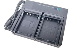 EMOVERY USB Dual Battery Charger For Nikon EN-EL20 EN-EL20a ENEL20 ENEL20a MH27 EN-EL22 MH-27 MH-29 MH-29a DL24-500 One 1 1J1 1J2 1J3 1S1 1V3 Coolpix P1100 P1000 P950 A AW1 Camera