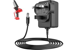 PAICREATE 21V Lithium Battery Charger DC 21V 1A Power Supply Adapter for Mini Chainsaw, Leaf Blower, Electric Pruning Shears DC 5.5 * 2.5 Outdoor Power Tool Battery Charger