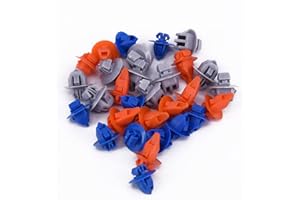 FEEGOW Kit de 30 clips de moldura para puerta de coche, clips de fijación para parachoques para Toyota 4Runner /FJ Cruiser (rango 10 0 + 10 azul + 10 gris)