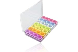 LZYDKH Diamond Painting Aufbewahrungsbox, 28 Compartments Perlenbox Farbe 5D Diamant Painting Aufbewahrung Stickerei Box für Nail Art Strass Schmuck DIY Behälter