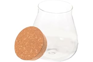 HOMSFOU Small Glass Jars with Cork Lid Elegant Eco-bottle for Micro Landscape Planting Terrarium Jar for Home Decor and Creative Gardening