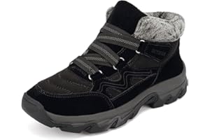 VTASQ Bottes d'hiver pour homme et femme - Doublure chaude - Antidérapantes - Pour le trekking et la randonnée