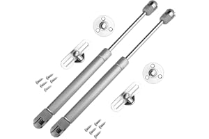 ATLIBERSWO 2 sztuki sprężyn gazowych 100 N do drzwi kuchennych, tłoczki meblowe, zwalniacz drzwi ze śrubami, do drzwi, szafek, półek, maksymalne obciążenie 10 kg (270 mm)