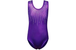ZNYUNE Gymnastics Leotards for Girls Long Sleeve/Sleeveless Colorful Sparkle Athletic Ballet Dance Leotard for Kids 3-12 Years