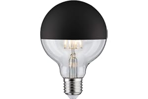 Paulmann 28676 lampa LED G95, 6W, lustrzana kopuła, czarny matowy, 2700K, możliwość ściemniania, E27