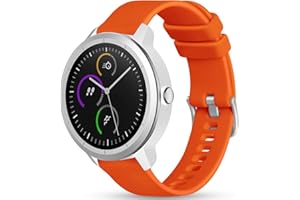Vobafe Pasek 20 mm, kompatybilny z Garmin Vivoactive 3, miękki silikonowy pasek, zastępcza opaska do Garmin Vivoactive 3 Music / Venu / Vivomove 3 / Luxe / Style / HR / Forerunner 245 / 645 Music, pomarańczowy