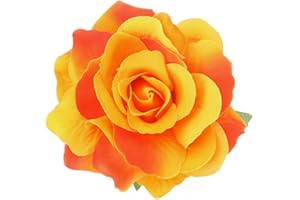 OSALADI 2 1 Broche De Flor De Rosa De Flores Alfiler De Joyería y Broches Pasador De De Flor Horquilla De Rosa Broche Accesorios Mexicanos Para El Cabello Clip De Garra Novia Color Rosa