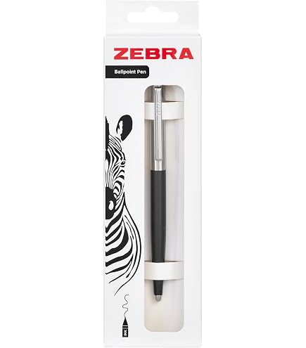 Zebra Pen 901 Kugelschreiber – Schlanker Blauer Schaft, Feine Schwarze Tinte, Im Präsentationsetui (1 Stück)
