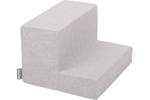 KiddyMoon Foam Playground For Kids Obstacle Course For Children Montessori Toy For Babies Soft Construction Blocks Element, Steps, Lightgrey:-