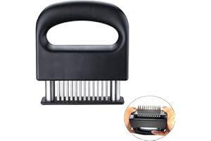 WILSONZIN Attendrisseur de viande Steaker avec aiguille pointue 48, Outil de Cuisine attendrisseur d'aiguille à Viande manuel à 48 Lame en acier inox pour attendrir le bœuf/poulet/porc, passe au lave-vaisselle