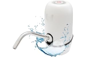 SUPER MUNDO SM Super Mundo Distributeur d'eau Automatique Pompe à Eau Charge USB Robinet pour Bouteilles 5L 8L 15L 20L Blanc (002)
