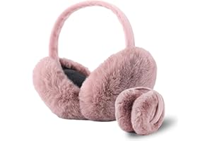 GOEDEKE Ear Muffs,Ear Muffs for Women,Winter Ear Warmers,Women Earmuffs Winter Accessories Fluffy Plush Foldable Adults Outdoor Thermal Ear Warmer Skiing Running Ears Covers Protector from Wind Cold