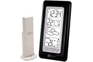 La Crosse Technology WS9132IT-B-SIL - Estación meteorológica, Color Negro, 80 x 150 x 29,4 mm