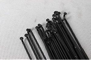 BIKECO 12 piezas 14G J Bend radios de acero para bicicleta, 261 mm-298 mm, con pezones