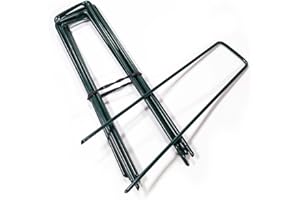 LUCATEX IBERICA Lucatex Grapas en Forma de U de 17cm x 3,5 cm para Jardín, Césped Artificial, Telas y Mallas - Color Verde - Metálicas - Galvanizadas para Evitar óxido (10)