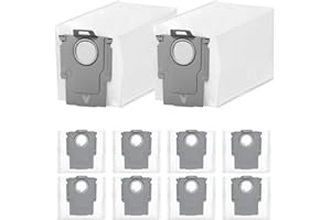 YTUGIL 10 Stück Qrevo Staubbeutel für Roborock Beutel für Roborock Qrevo Beutel Absaugstation/Qrevo S/Qrevo Curv/S8 MaxV Ultra/Qrevo Pro/Qrevo Slim/Qrevo Master Staubsauger, Staubsaugerbeutel Ersatzteile