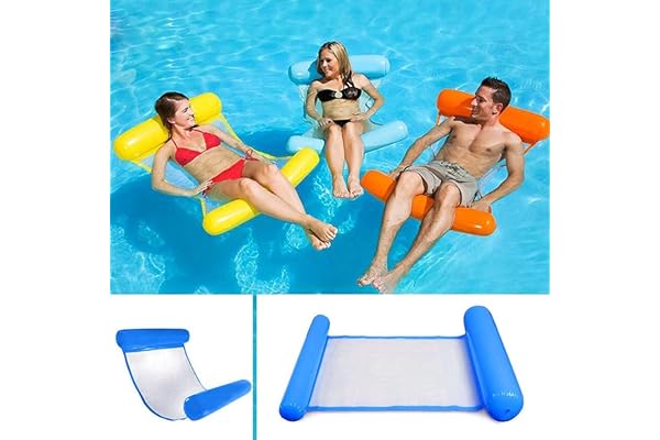 Multi Usage Flottantes Hamac, Flotteur Gonflable Piscine 4 -en-1Flottant de inclinable Flotteur Hamac Hamac d'eau Multi-Usage Pliable Flottantes Hamac Portable Flotteur Ultraléger