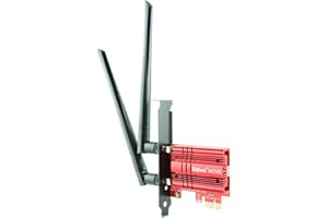 Ziyituod WiFi 6E AX210 Tarjeta WiFi PCIE expande Wi-Fi a 6 GHz | hasta 5400 Mbps | BT5.2 | Tri-Bandas (6 GHz/5 GHz/2.4 GHz) | OFDMA, MU-MIMO, latencia Ultra Baja | Soporte Windows 10/11 64 bit